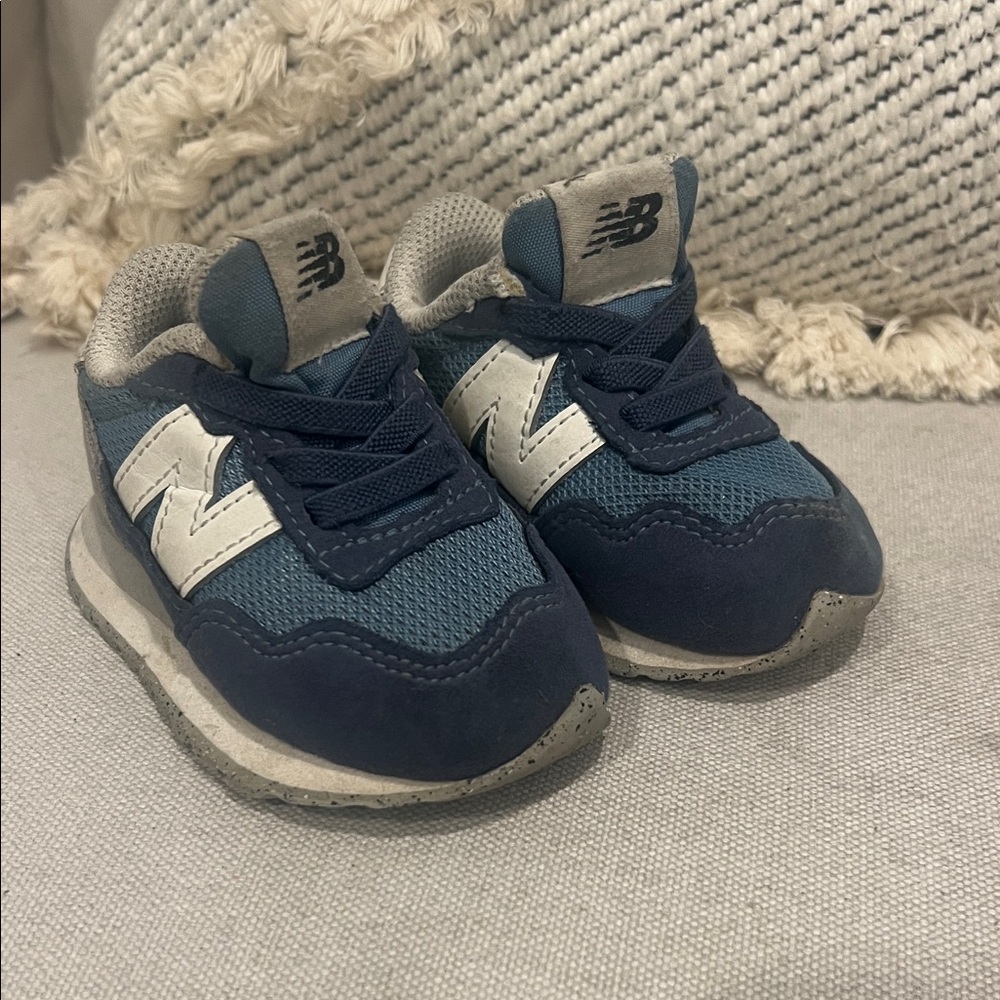 New Balance Kids Navy & Light Gray Athletic Sneakers